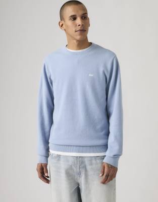 Leichter Pullover aus Chambray in Marineblau Blau S