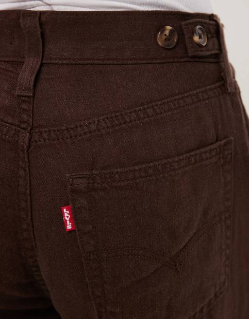 Levi's – Leinenhose in Braun mit weitem Bein, 5 von 5