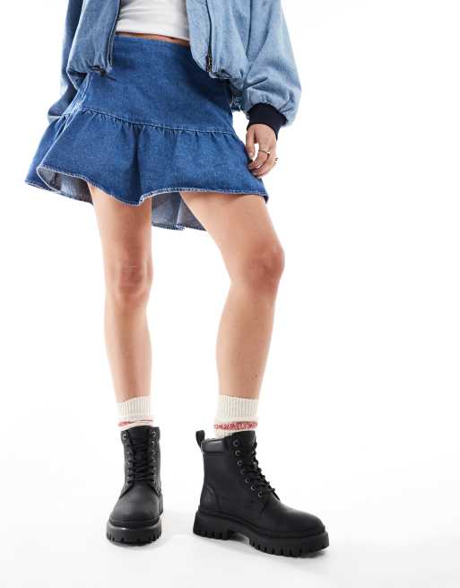 Levi's Lennox lace up boots with red tab logo in black, 4 of 4