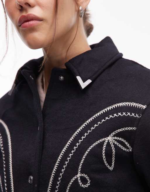 Levi's – Lennox Rodeo – Czarna kurtka z haftowanym wzorem, 2 z 4