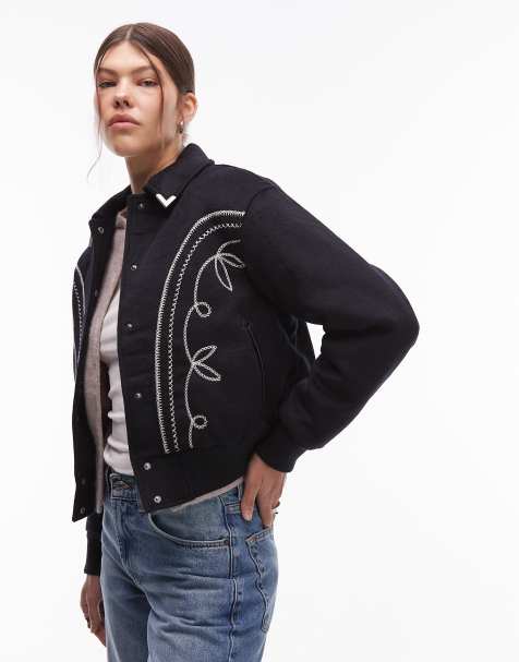 Levi's Lennox rodeo embroidered jacket in black