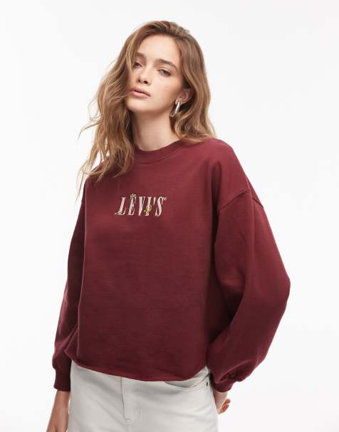 Levi's Leo western logo sweatshirt in burgundy