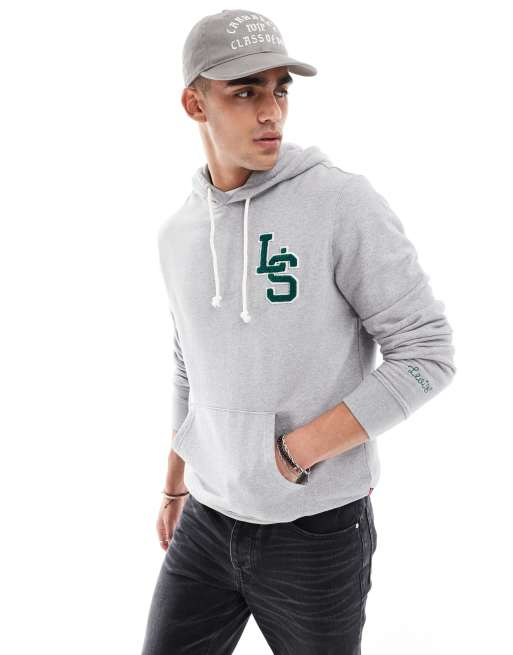 Levi's – Letterman – College-Kapuzenpullover in meliertem Grau