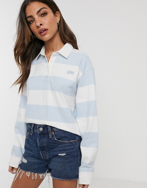Levi's Letterman rugby shirt in stripe