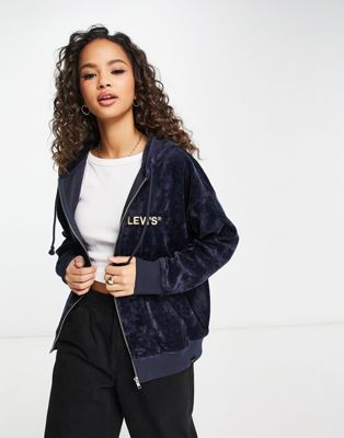 Levi's graphic liam hoodie in black - ASOS Price Checker