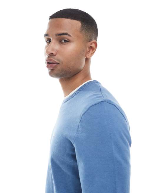 Levi's lightweight batwing logo knit jumper in light blue, 4 of 5