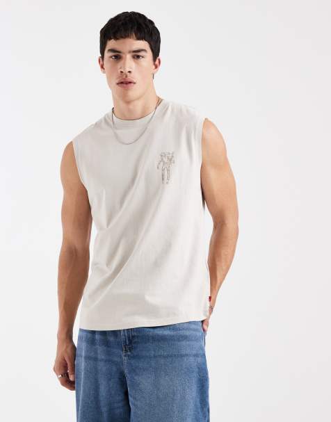 Levi's – Ljusbeige linne med logga baktill - view 1