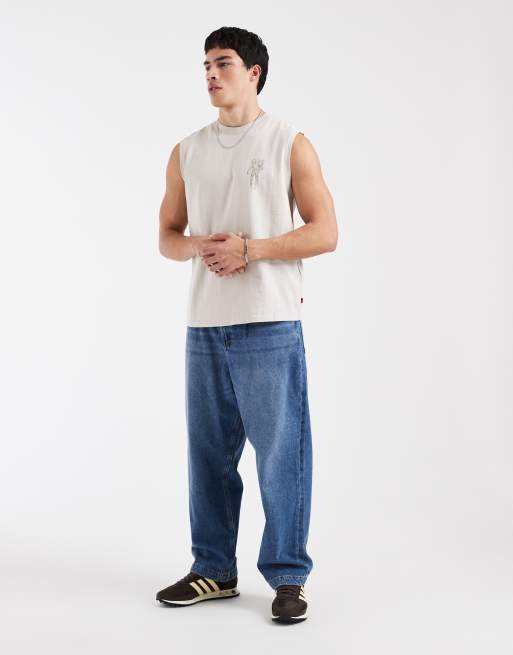 Levi's – Ljusbeige linne med logga baktill, 2 av 5
