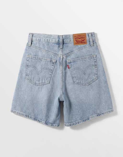 Levi's – Ljusblå, baggy jeansshorts med hög midja, 7 av 7