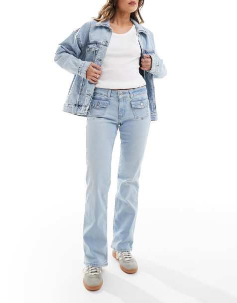Levi's – Ljusblå bootleg-jeans i vintagestil med superlåg midja - view 1