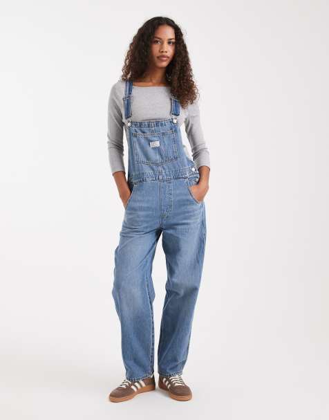 Levi's – Ljusblå hängselbyxor i vintagemodell - view 1