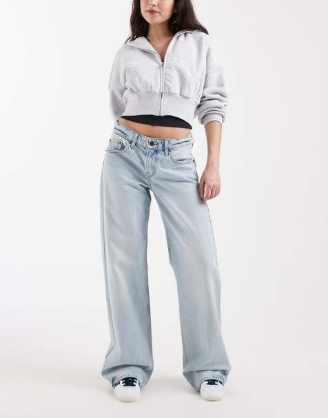 Levi's – Ljusblå, tvättade jeans med låg midja och ledig passform - view 1