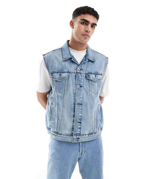 Levi's – Ljustvättad truckerväst i denim med avslappnad passform - view 1