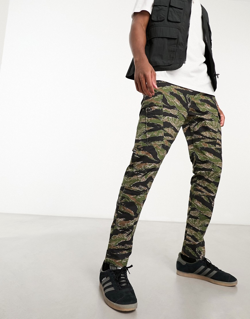 Levi's Lo Ball cargo trousers in green camo with pockets