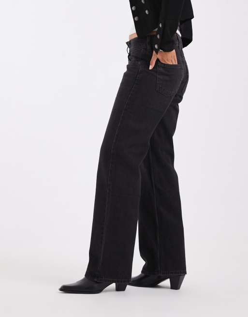 Levi's – Locker geschnittene Jeans in Schwarz mit superniedrigem Bund, 3 von 5