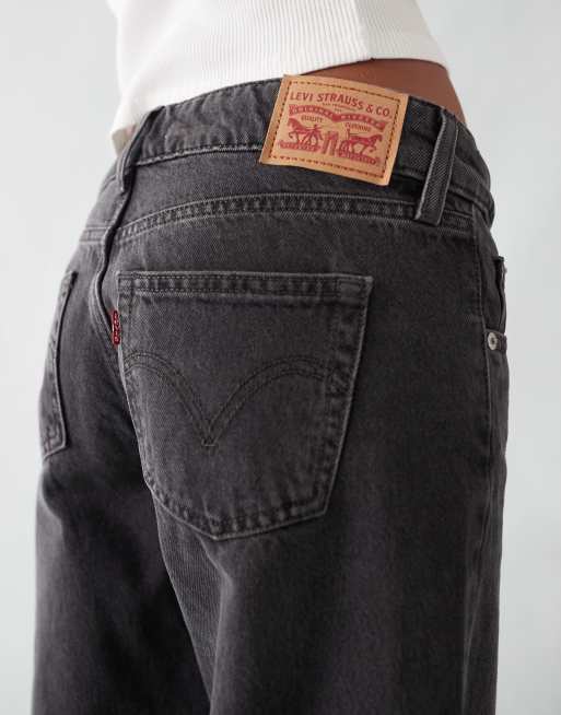 Levi's – Locker geschnittene Jeans in verwaschenem Schwarz mit sehr niedrigem Bund , 3 von 5