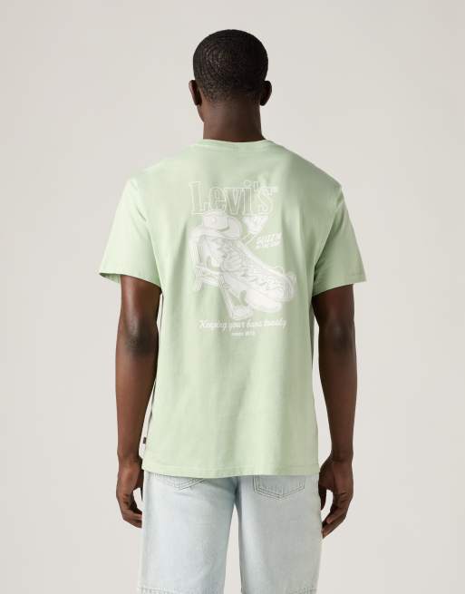 Levi's – Locker geschnittenes T-Shirt aus Baumwolle in Blassgrün, 2 von 4