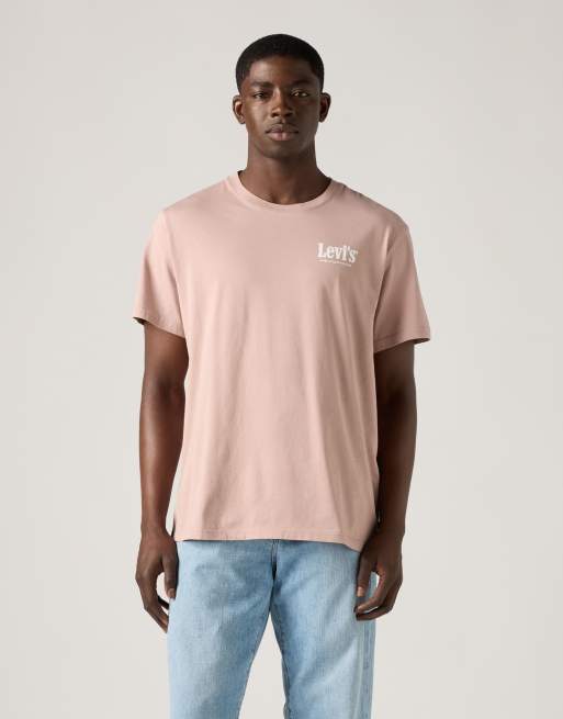 Levi's – Locker geschnittenes T-Shirt aus Baumwolle in Rosa, 3 von 4