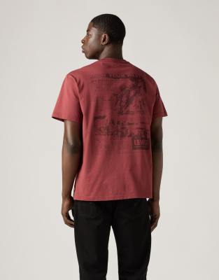 Locker geschnittenes T-Shirt aus Baumwolle in Rot Rot L