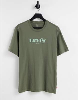 levis shirt green