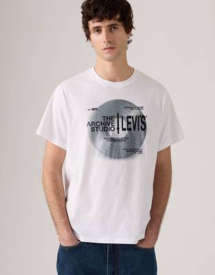 Locker geschnittenes T-Shirt in Weiß mit Grafik Weiß M