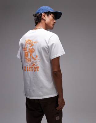 Levi's – Locker geschnittenes T-Shirt in Weiß mit „No Days Off“-Print am Rücken - view 1