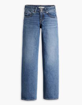 Levi's - Locker sitzende Jeans in mittelblauer Waschung mit superniedrigem Bund