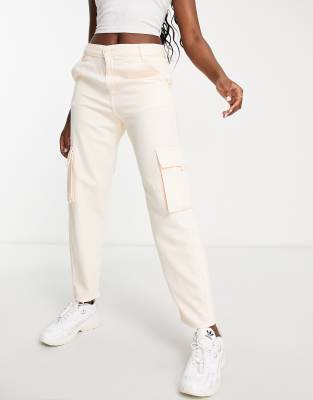 Levi's - Lockere Cargo-Jeans in Beige mit mittelhohem Bund-Neutral