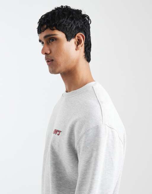 Levi's lockeres Sweatshirt mit Grafikprint in Graumeliert, 4 von 5
