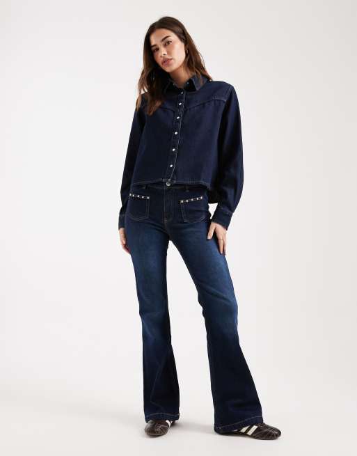 Levi's Logan boxy denim shacket in indigo, 2 of 4