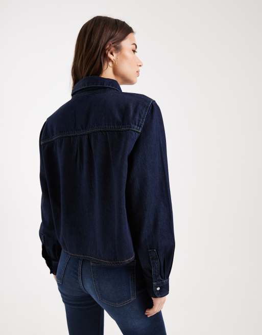 Levi's – Logan – Indigoblå skjortjacka i denim med boxig passform, 4 av 4