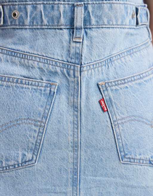 Levi's - Logan - Lyseblå western-minikjole i denim, 4 af 4