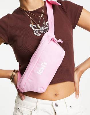 Levi's logo bumbag in pink