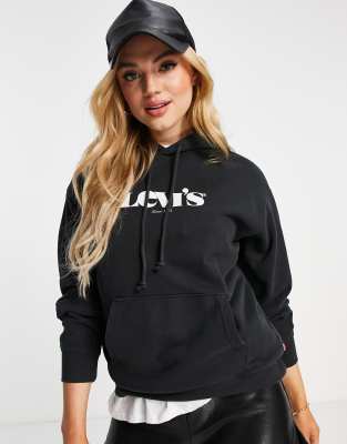 Levi's logo hoodie in black | ASOS