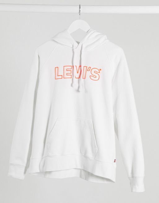 Levi's logo oversized hoodie in white | ASOS