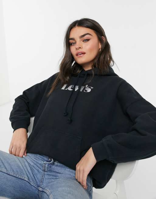 Levi's logo Rider hoodie in black | ASOS