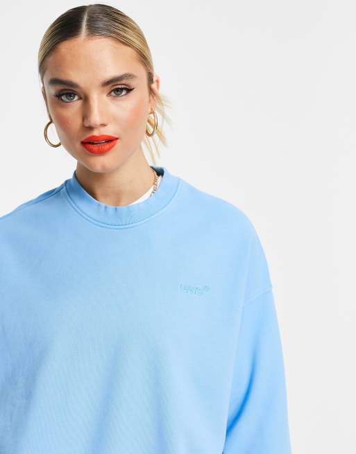 Levi's logo sweatshirt in blue | ASOS