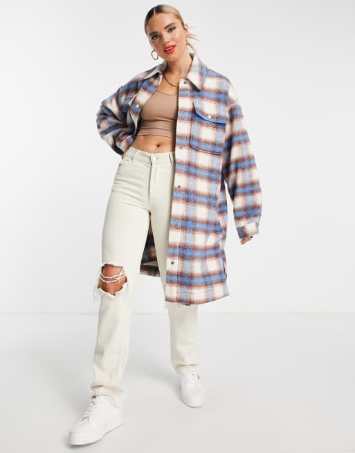 Levi's long shacket in plaid | ASOS