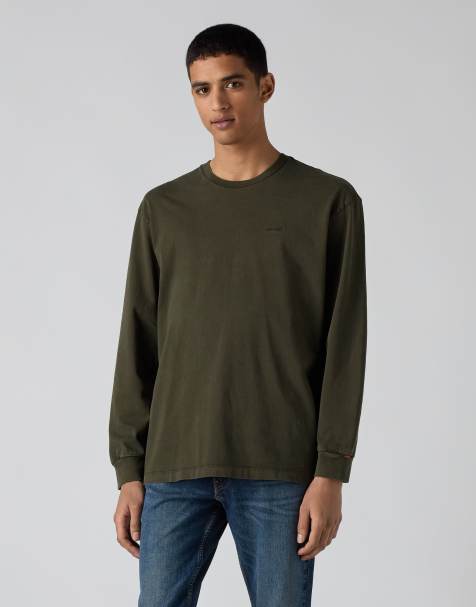 Levi's Long-sleeve graphic authentic tee in green - view 1