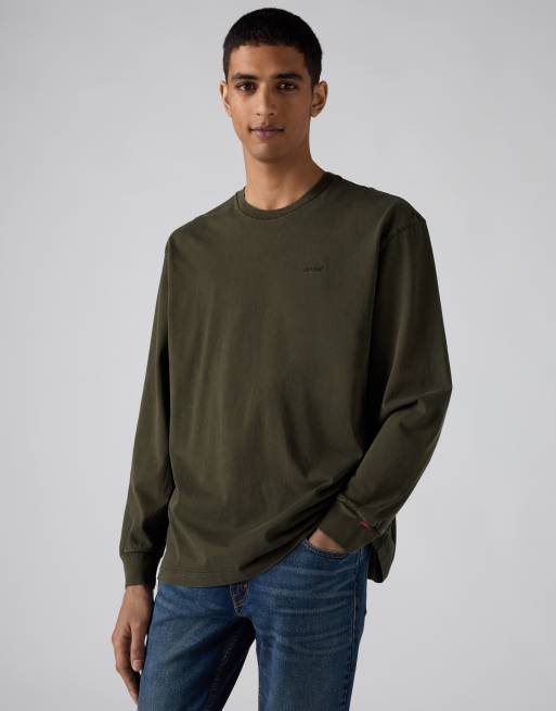 Levi's Long-sleeve graphic authentic tee in green, 4 of 4