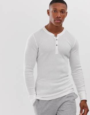 Levi's long sleeve henley in white | ASOS