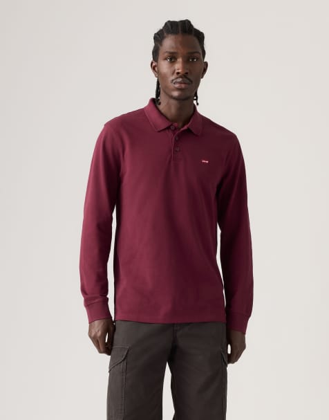 Levi's Long-sleeve housemark polo shirt in purple - view 1