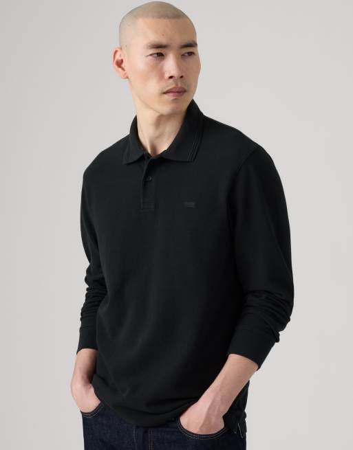 Levi's Long-sleeve original polo in black, 4 of 4