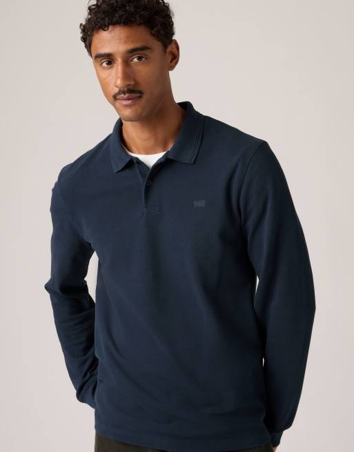 Levi's Long-sleeve original polo in blue denim, 4 of 4