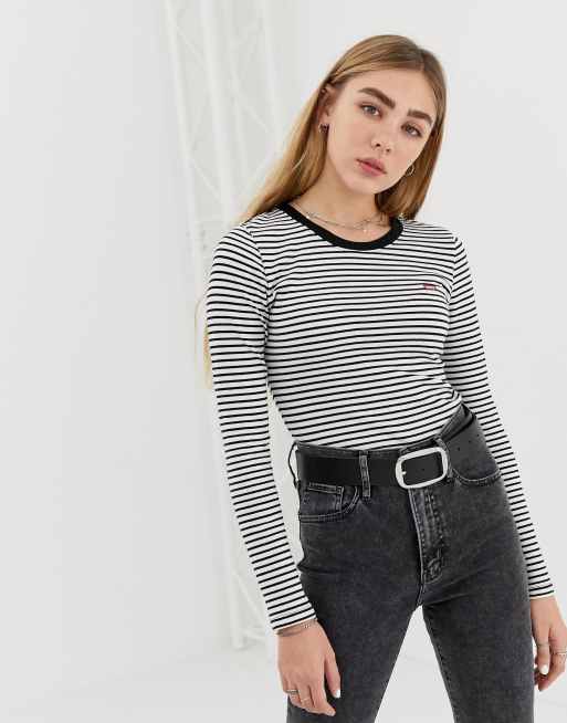 Levi's long sleeve t-shirt in fine stripe | ASOS