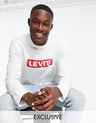 levis white full sleeve t shirt