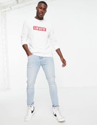 levis white full sleeve t shirt