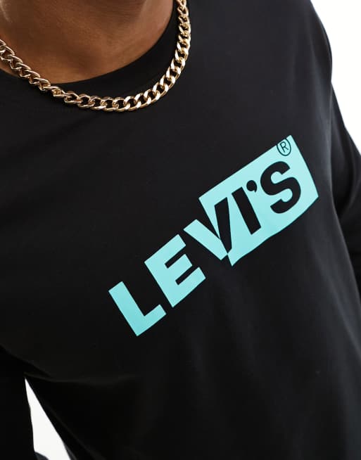 T shirt levis black hot sale