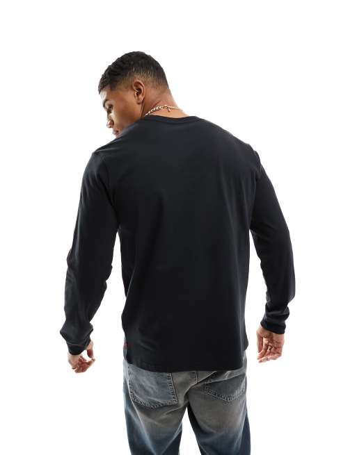 Levis black long sleeve hot sale shirt