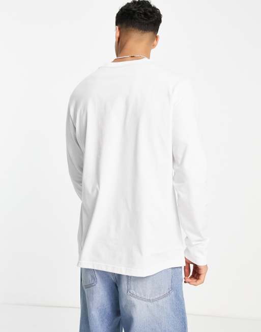 Levi s long sleeve t shirt with boxtab logo in white